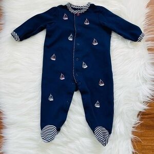 3/$15 Little Me Baby Nautical Footed One Piece Sleep N Play Pajamas